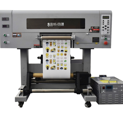 30cm x 40cm UV DTF Adhesivo tamaño A3 con 3 cabezas de impresión TX800 y Epson AB Film UV Roller