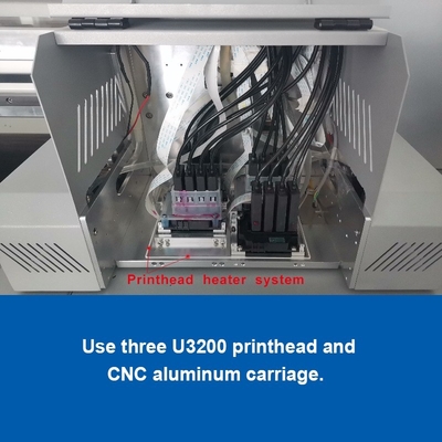 Impresora UV híbrida personalizable para impresión de cuero plano y de rodillos Tres cabezas de impresión 3200