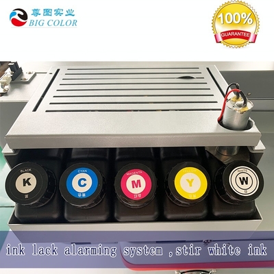 Máquina de impresión acrílica de vidrio de plástico metálico A3 UV con 4 colores CMYK Barniz blanco