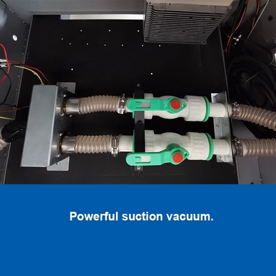 Impresora de cinturón de 220V de tensión i3200 de cabezas de rodillo a rodillo y máquina de impresión UV híbrida de piso plano