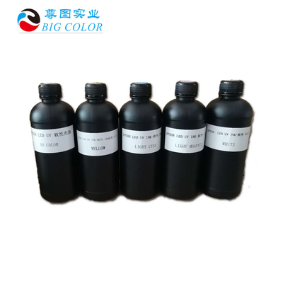 0.5L/1 Botella Volumen de embalaje LED Tinta UV suave curable para TX800 DX5 4720 6 meses Vida útil
